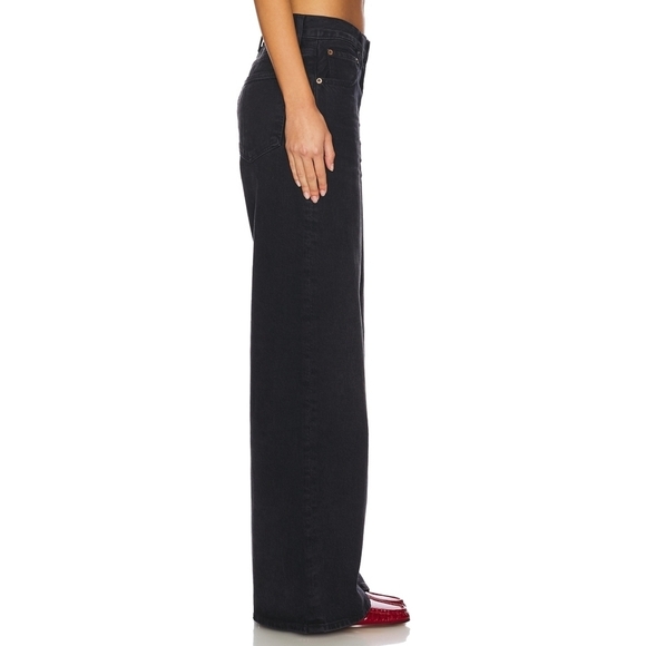 NWT Agolde | Clara Low Rise Baggy Flare Jeans in Mascara - Picture 13 of 14